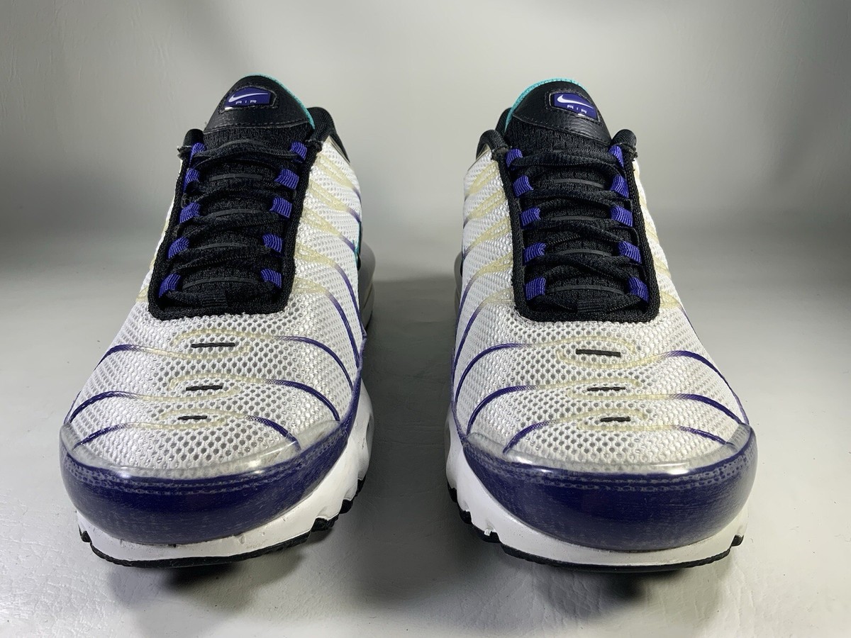 NIKE★AIR MAX PLUS★WHITE/BLACK/GRAPE ICE/NEW EMERALD Nike Air Max Plus White Grape Ice Black New Emerald Mens