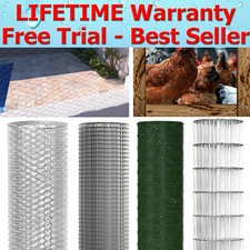 10M-50M Welded Chicken Wire Mesh Neting Fence Galvanised Steel PVC Coated Garden