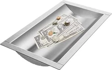 USED-Cash Window Drop-In Deal Tray Business Banks 304 Stainless Steel Multiple