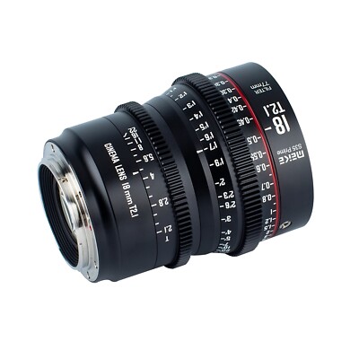 Meike S35 Prime 18mm T2.1 Cinema Lens For PL Mount RED Komodo,BMPCC 6K/Canon EF