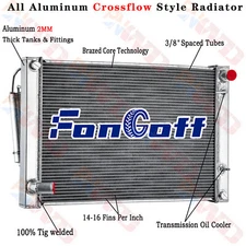 Radiator&Condenser For 08-13 Infiniti 370Z G25 G35 G37 Q60 6Cyl 2.5L 3.5L 3.7L