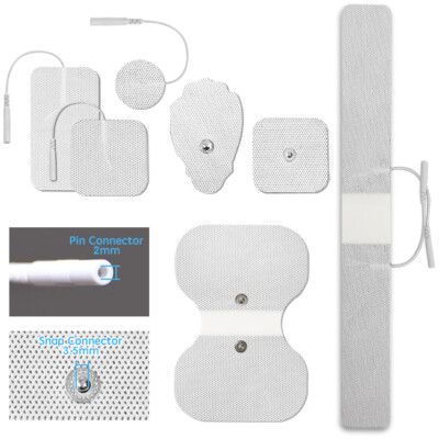 for TENS Unit Pads Electrode Patches Reusable for TENS EMS Pigtail/Snap Lot Pack
