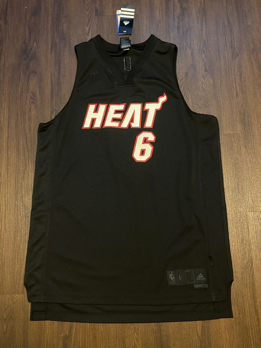 Men's Miami Heat Lebron James #6 Black Swingman Jersey - City Edition