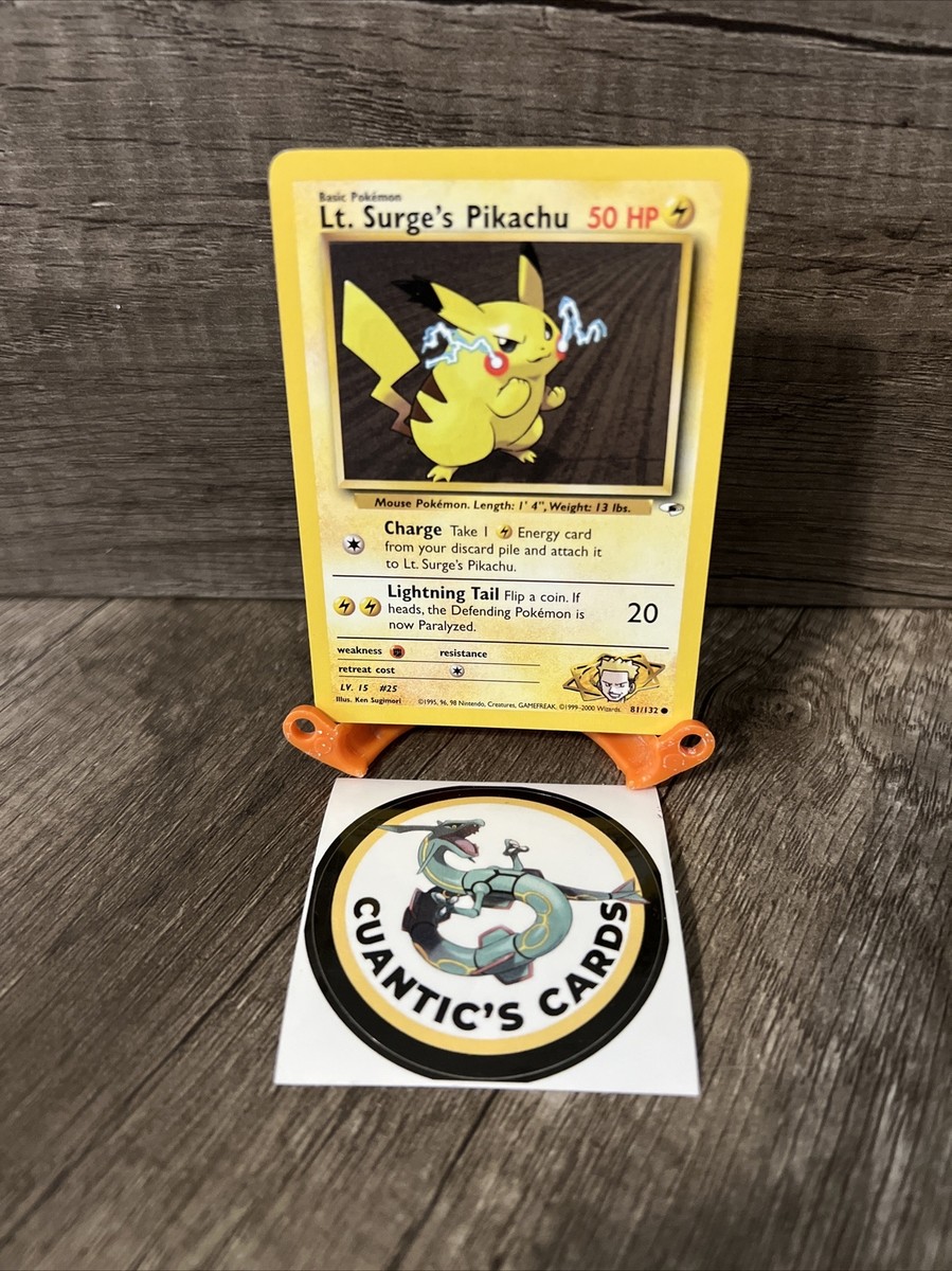 Lightly Played) Lt. Surge's Pikachu 81/132 Common Pokémon Card | eBay
