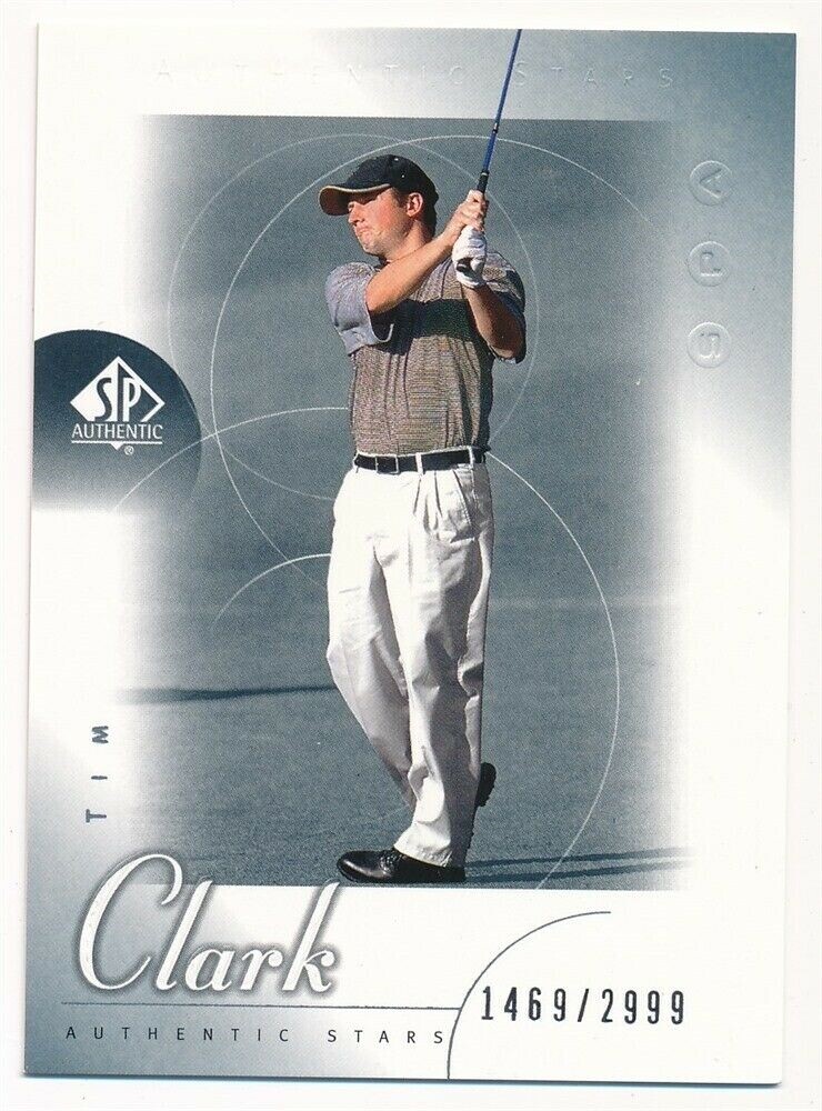 TIM CLARK 2001 SP AUTHENTIC GOLF #80 RC ROOKIE STARS #1469/2999 F4