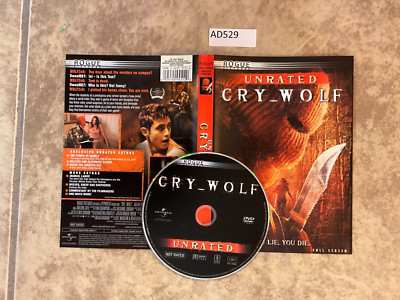 Cry Wolf (DVD, 2005, Full Frame - Unrated) No Case No Tracking #AD529