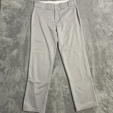 Easton Baseball Pants Mens Size Large Gray Back Pockets Belt Loops Performance