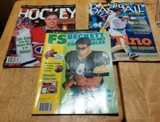 1997 BECKETT CARD MONTHLY MULTI SPORT MAGAZINE LOT. HOCKEY, FOOTBALL, BASEBALL