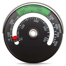 Wood Stove Thermometer Magnetic Stove Pipe Thermometers Fireplace Temperature