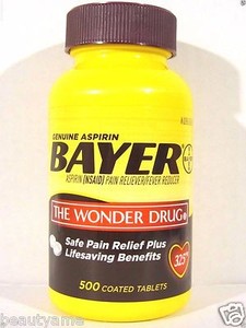 Genuine Aspirin Nsaid Pain Reliever And Fever Reducer Per Tablet Per Bottle 325 Mg,500 Count (312843544352)