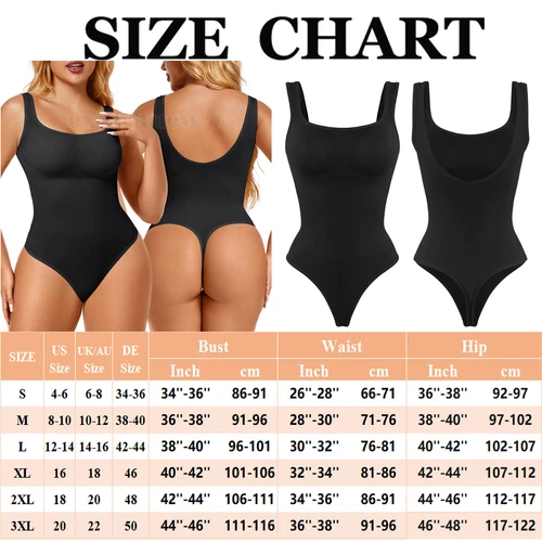 Plus Size Slimming Vest Wide Collar Type High Elastic Bodysuit Shapewear Yoga - Picture 14 of 23