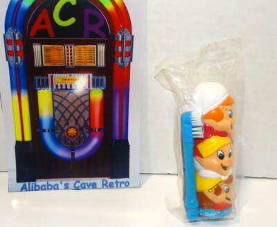 Vintage Cereal Box Prize Toy Rice Krispies Snap Crackle Pop Electric Toothbrush