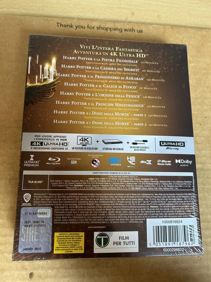 HARRY POTTER 1-8 4K UHD Blu-ray Collection DUMBLEDORE ART EDITION New & Sealed - Image 2 of 4