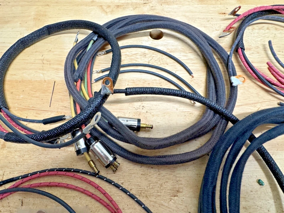 Harley 1942 XA Premium Wiring Harness Correct Soldered Terminals Cotton Loom USA - Image 4 of 4