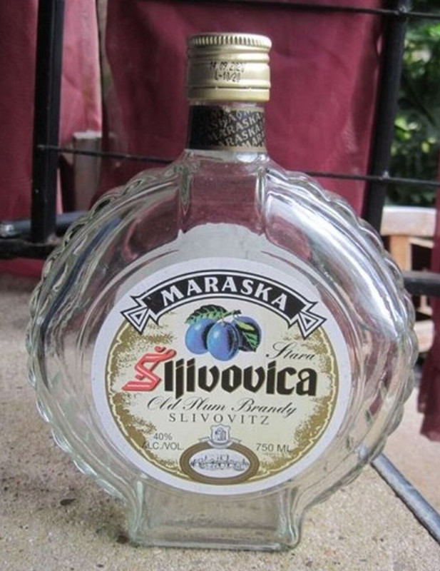 Empty 750ml Maraska Stara Sljivovica Slivovitz Croatia Kosher Old Plum Brandy