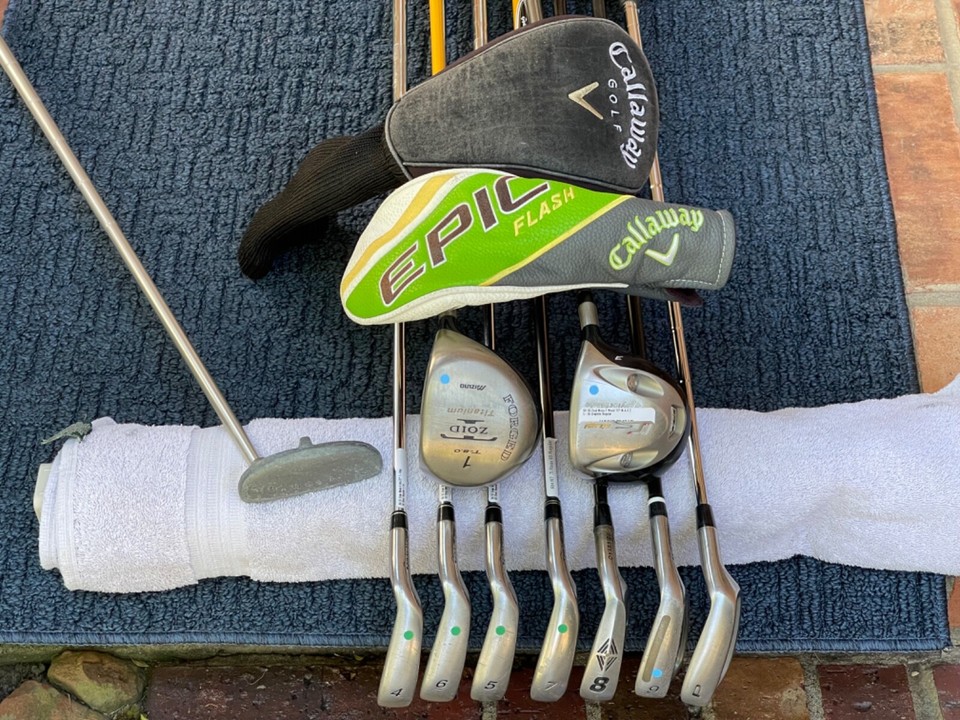 Taylormade / Mizuno Complete Golf Club Set Driver / Wood / Irons Putter