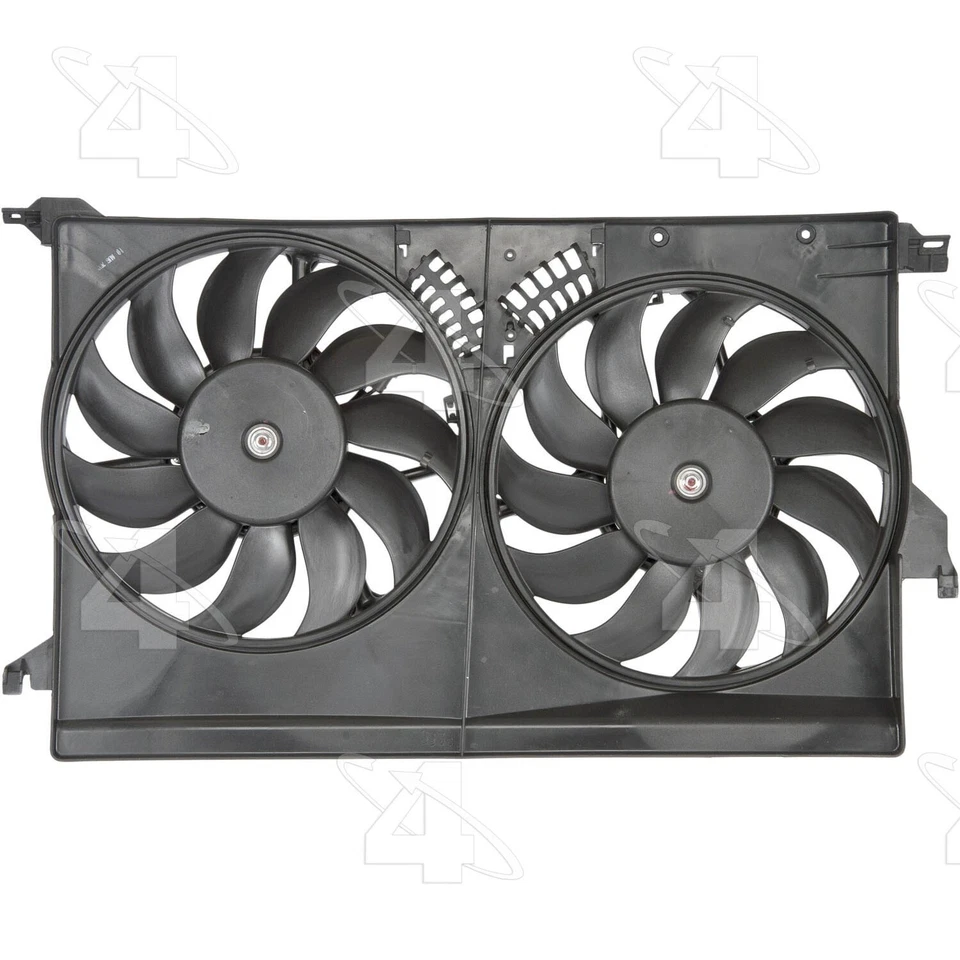 Conjunto duplo de radiador e ventilador condensador 4 estações para 2003 Saab 9-3 - Imagem 4 de 4