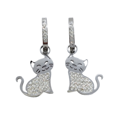 Trumium Autentici Orecchini A Cerchio Con Gatto A Coda Lunga In Argento Sterling 925 Orecchini Da Sposa Con Zirconi Colorati Per Gioielli Di Moda Da Donna - Foto 9