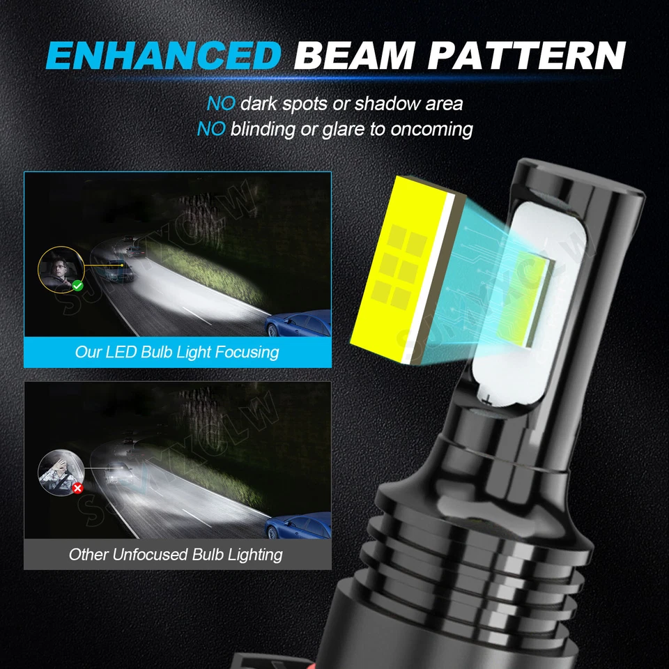 Lâmpadas de neblina LED super brancas 60W para Jeep Wrangler JL 5202 H16 2010-2020 - Imagem 2 de 4