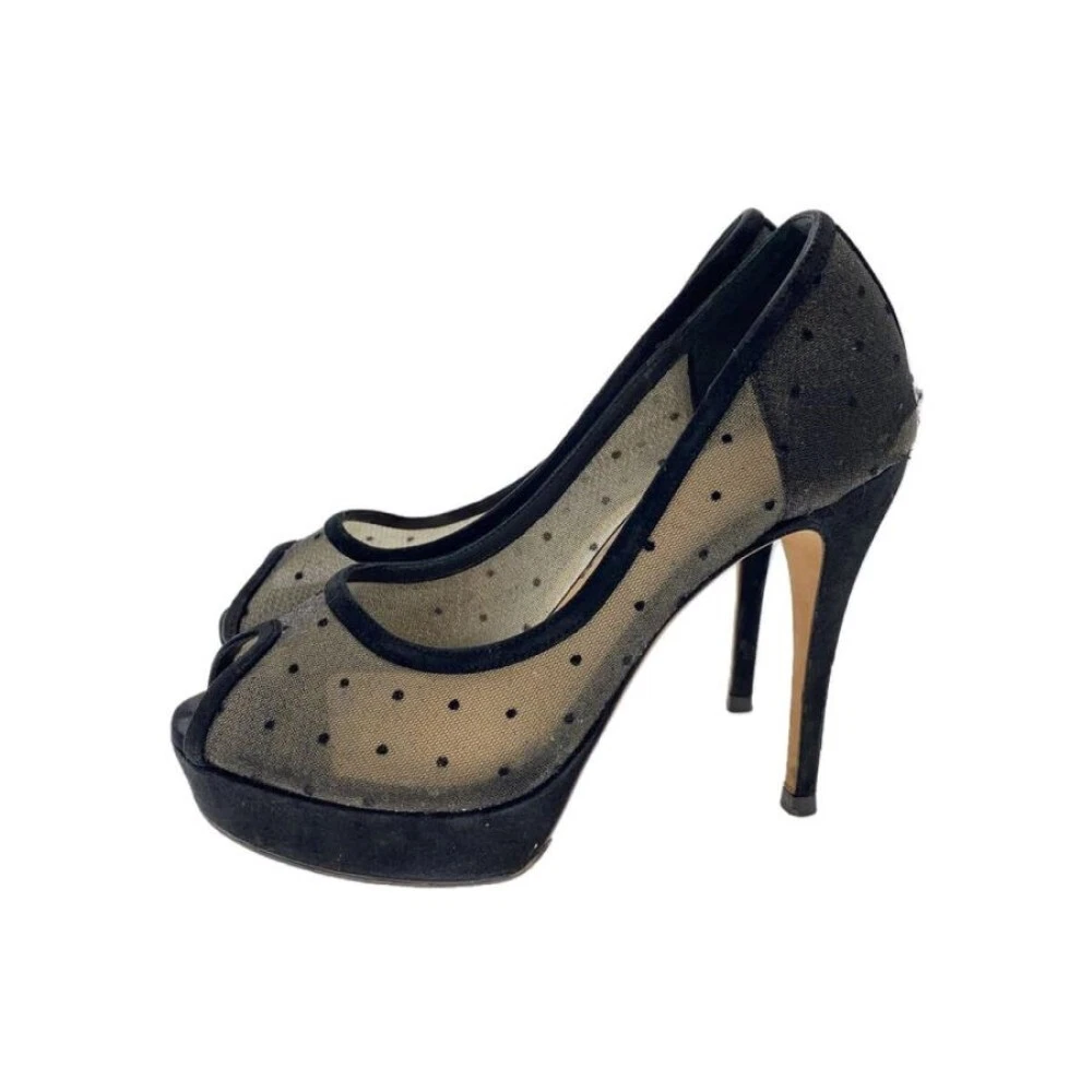 Escarpins Christian Dior talon point maille noir EU36/US6 33400c