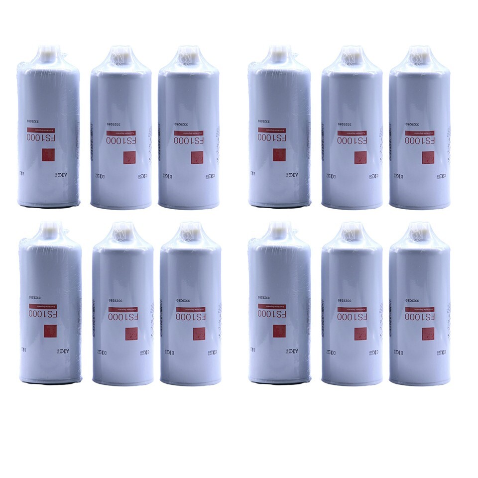 12 PCS Fuel Water Separator Filter For Fleetguard FS1000 Cummins 3329289 P550105