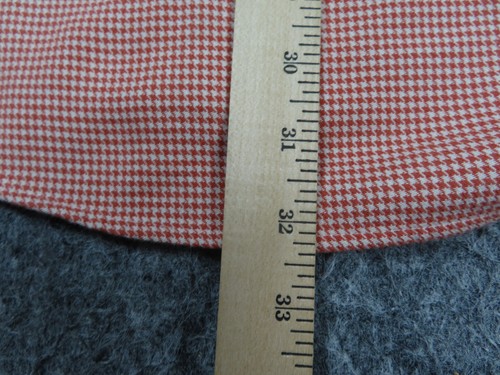 LL Bean Flannel Shirt Mens Medium TALL Orange Houndstooth Traditional Fit Cotton - Picture 9 of 10