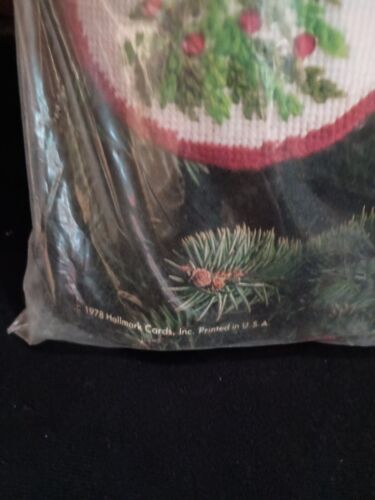 Vintage Columbia-Minerva Needlepoint Christmas Ornament Kit Snow Man #1971 - Picture 4 of 5