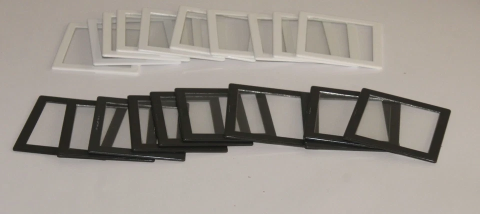 10 Stück Gepe Mittelformat Diarahmen Glas 6x6 verglast Antinewton MF 7x7 - Imagem 2 de 4