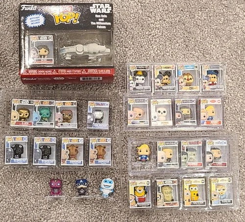 Funko Pop Bitty Minions Star Wars Marvel Comic Mini Case Disney LOT Pop!