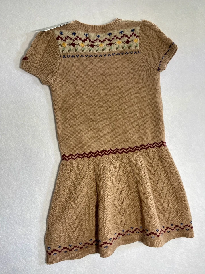 Polo Ralph Lauren Country Dry Goods Girls sz 6 Intarsia-Knit Wool blend Dress  - Image 4 of 4