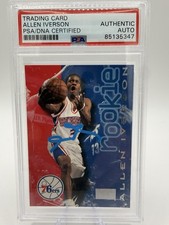 1996-97 Skybox Premium - Rookie Allen Iverson PSA/DNA Certified On Card Auto. rookie card picture