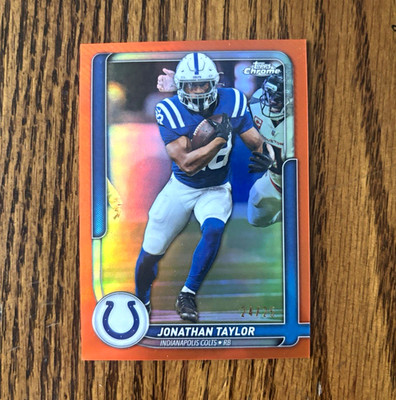 2026 Topps NFL Flagship Orange Chrome Refractor Jonathan Taylor Colts /25