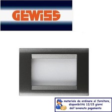 PLACCA 6P GRIGIO ARDESIA GEWISS PLAYBUS GW32006