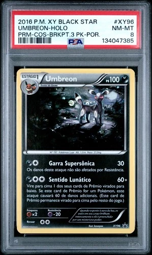 2016 POKEMON XY BLACK STAR PROMO #XY96 UMBREON-HOLO PSA 8