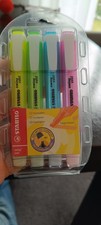 Textmarker 4 x je grün gelb blau rosa