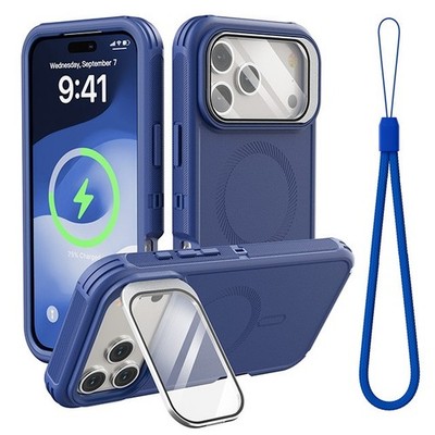 For iPhone 17 Pro Max/Air/17 Heavy Duty shockproof Magnetic Case + Stand