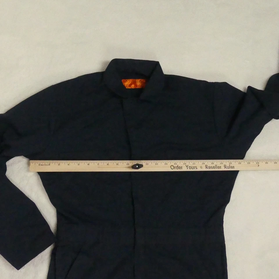 Red Kap Coveralls Mens 38 Reg Navy Blue Workwear Utility Jumpsuit Uniform - Image 4 of 4