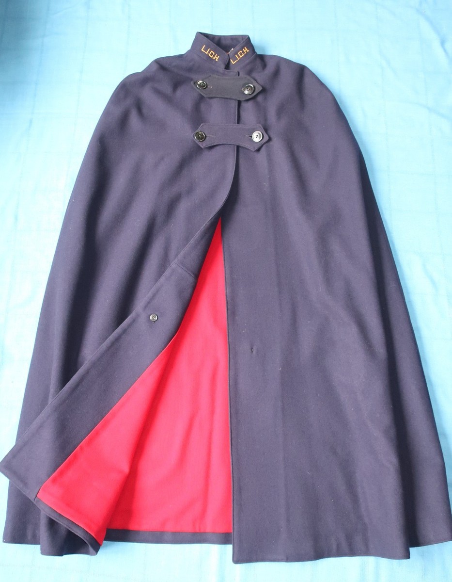 USA製 40s~50s Vintage BRUCK'S NURSE Cape Vintage Bruck's Nurses Navy Wool Cape Red Lining 1940s WWII