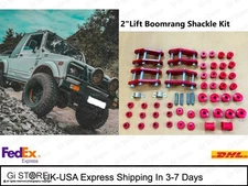 Front & Rear 2" Lift Boomrang Shackle Kit+Bush Kit For 86-95 Suzuki Samurai