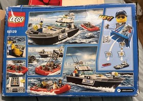 LEGO CITY: Police Patrol Boat (60129) New Sealed Open Box Complete Box Damage