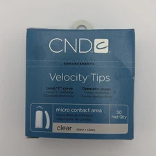 CND Velocity CLEAR NAIL TIPS for Acrylic UV Gel Size #6 50 Refill