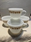 VTG Set of 4 PYREX  Butterfly Gold Cups Mugs