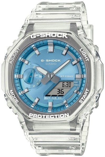 Casio G-Shock Classic Ana-Digi Armbanduhr Transparent/Blau GA-2100BM-7A2ER-image