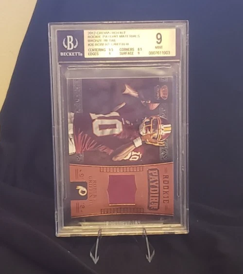 Robert Griffin III Panini Crown Royale Rookie Paydirt Materials #26 Bronze Retail