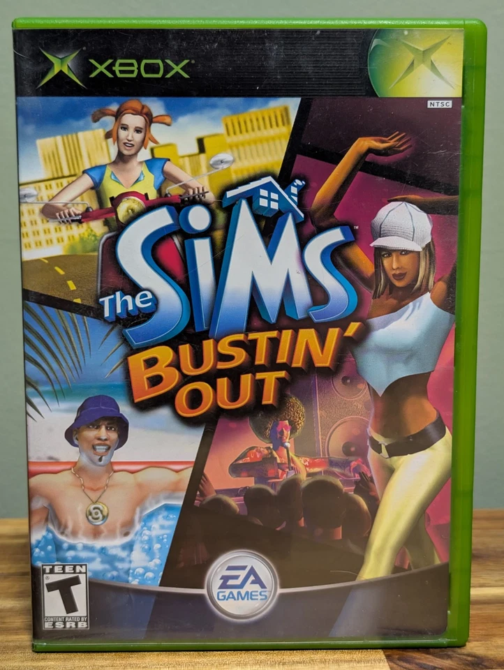Sims Bustin' Out (Microsoft Xbox, 2003) CIB - Tested - Near Mint Disc! - Image 2 of 4