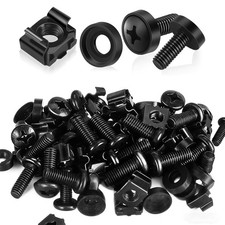 Rack Mount Cage Nuts, 50 Pack M6 X 16mm Server Rack Screws, Bolts And...