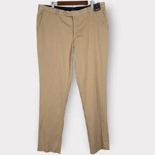Nordstrom Tech-Smart Trim Fit Trousers Men's 40W Tan Chino Pants Tapered NWT