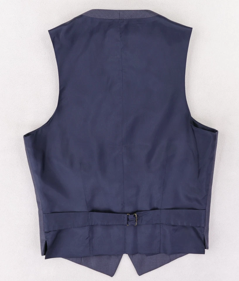 J Crew Traje de Lana Chaleco Chaleco Chaleco Para Hombres XS Extra Pequeño Azul Formal 05823 Foto 2 de 4