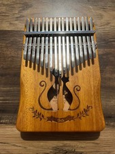 17 Tasten Kalimba Holz Finger Daumen Klavier Melodie Hammer wasserdichter Koffer