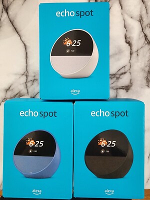 新品未開封 Echo Spot 2024 New 2024 Amazon Echo Spot 2nd Gen - Smart alarm clock w
